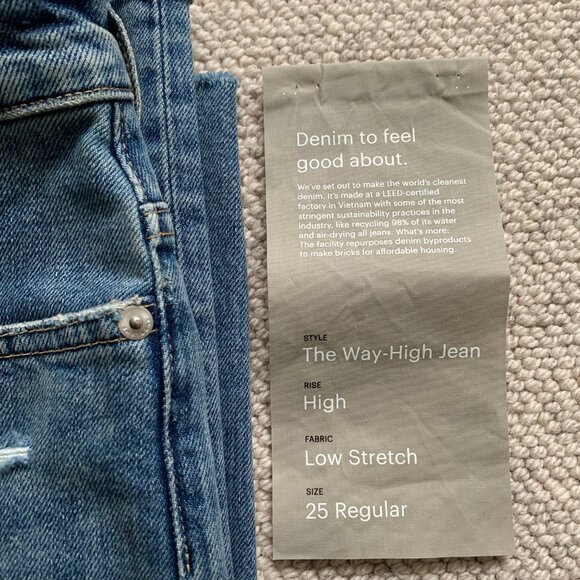 Everlane The Way High Jean size 25 NWOT - Picture 5 of 9